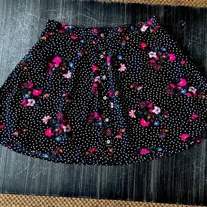 Floral, polka dot skirt from Express